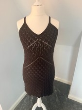 Excellent Condition! Hardly Worn! Brown Crochet Beach Dress by Superdry - Sz 14