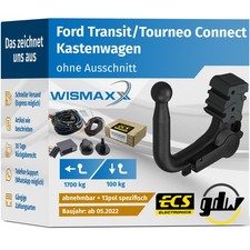 ANHÄNGERKUPPLUNG für Ford Transit/Tourneo Connect ab 22 v. abneh GDW +E-Satz ECS