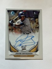 2014 Bowman Draft - Chrome Draft Pick Autographs Jacob Gatewood #BCA-JG (AU, RC)