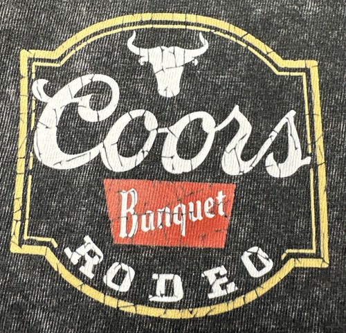 COORS BANQUET Rodeo Herren Tshirt Bierbrauen Beige Acid Wash Baumwolle Größe XXl - Bild 3 von 8