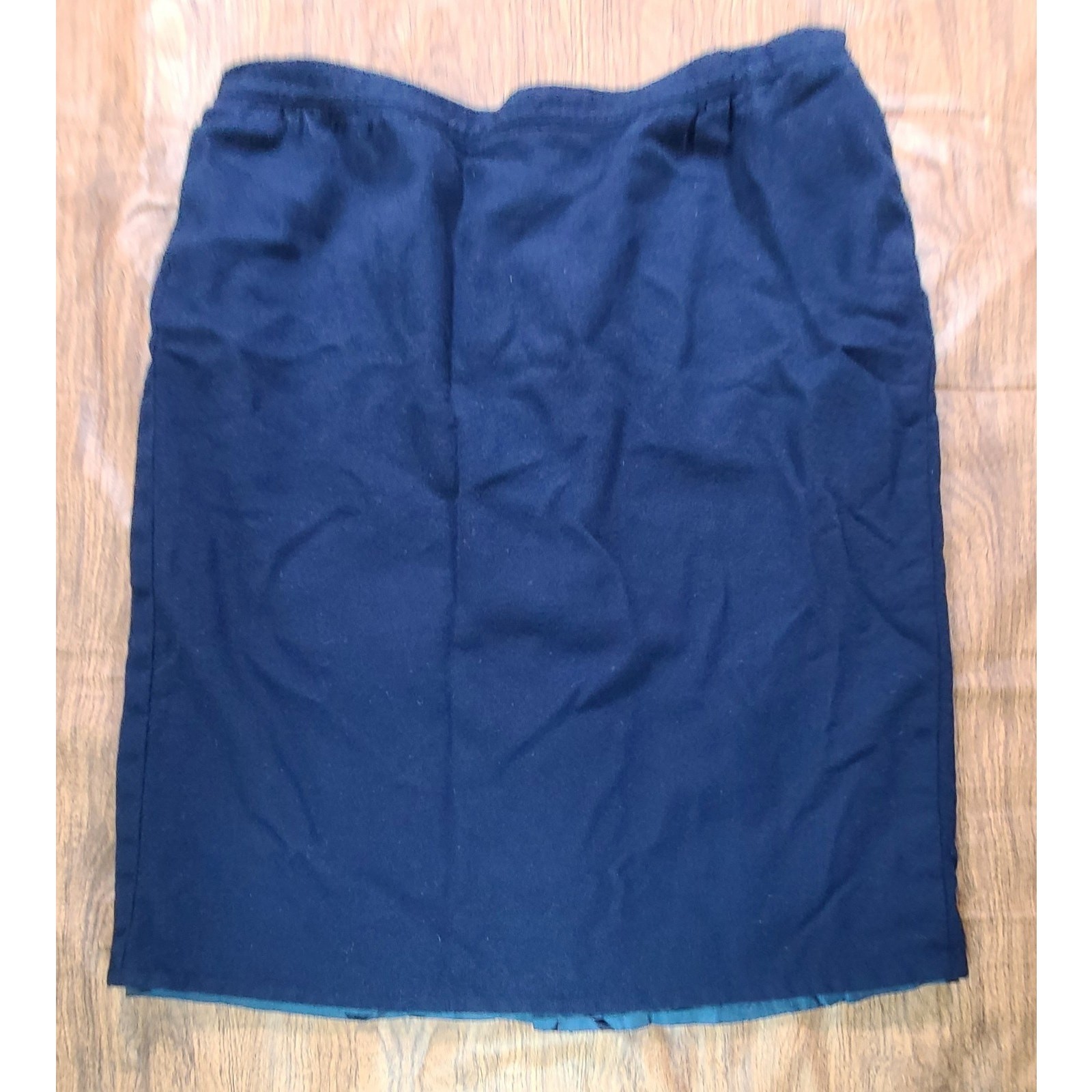 VTG Pendleton PLUS SIZE 22W Solid Navy Skirt Line… - image 1