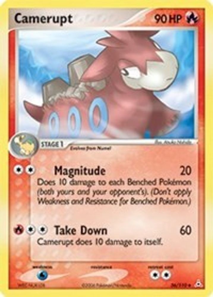 2006 Pokemon: Holon Phantoms - Camerupt (#36/110, Uncommon, Heavily Played)