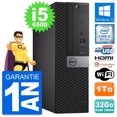 Dell OptiPlex 5050 SFF PC Intel i5-6500 32GB RAM 1TB HDD HDMI Windows 10 WLAN