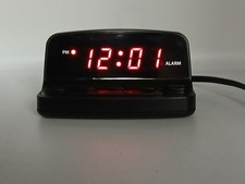 Vintage Sharp Intertek Digital Alarm Clock w/Battery Back-up Model SPC051 Black