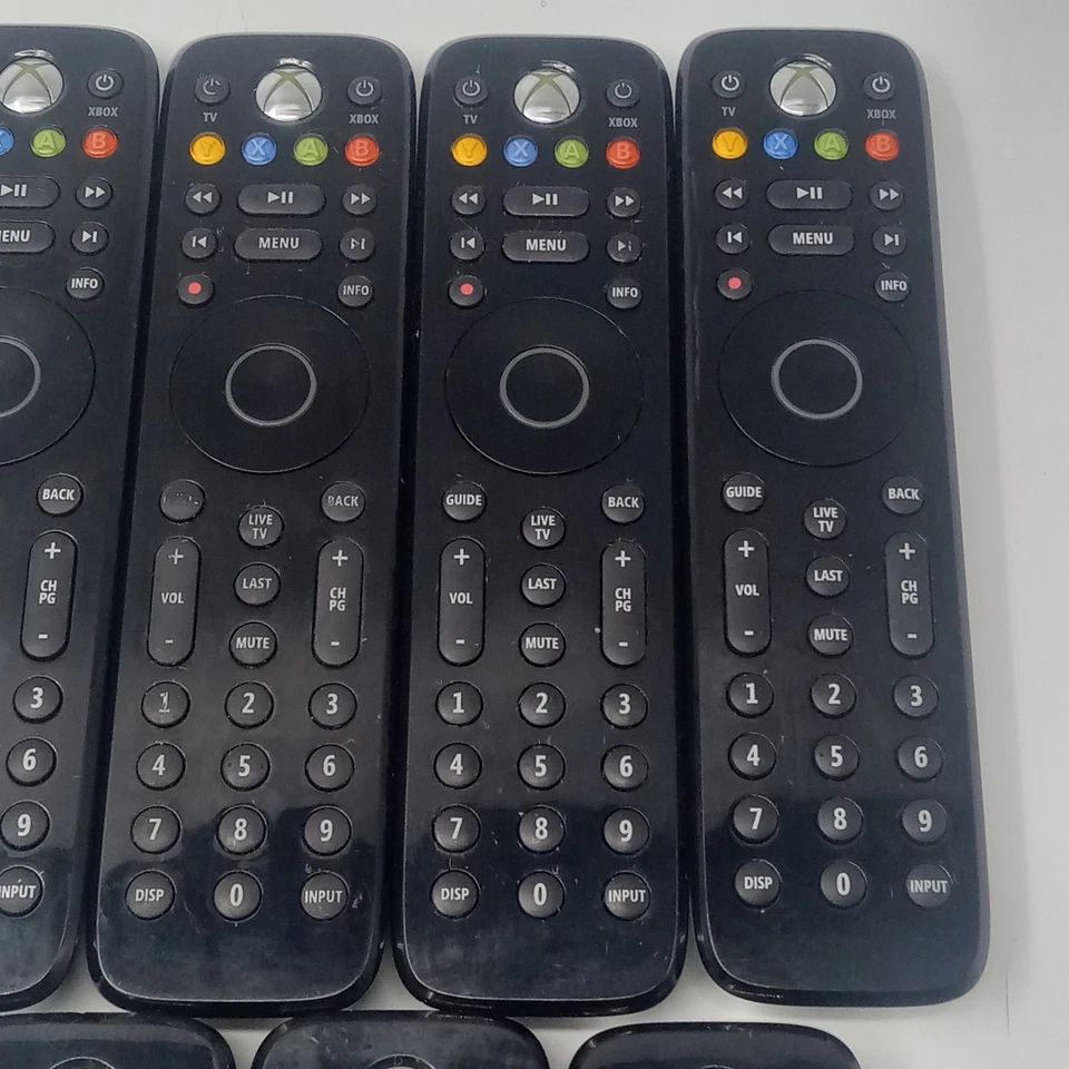 Microsoft Xbox 360 Negro Medios Control Remoto Lote OEM Modelo 1493 Lote De 7 Foto 3 de 4