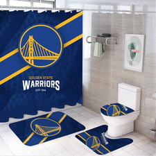 Basketball Sport Warriors Shower Curtain bathroom set