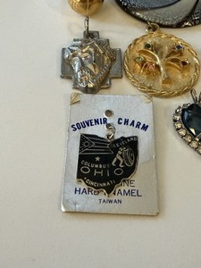 Lot 26 Vtg Gold Filled Sterling Pendants Morpho Swallow Locket Cross Pencil