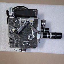 Working Paillard Bolex H16-F 25 H16 Series 16mm Movie Camera Turret Manual Focus