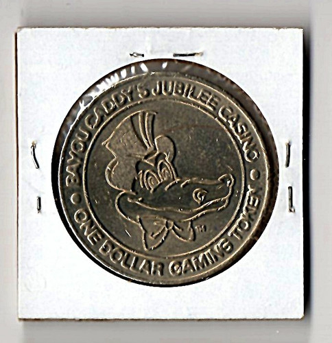 1990s BAYOU CADDY'S JUBILEE CASINO LAKESHORE MISSISSIPPI $1 SLOT COIN CG116402
