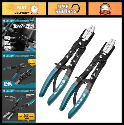 Ratcheting Hose Pinch Pliers Set - 2PCS Adjustable Hose Clamp Tools for Easy Use