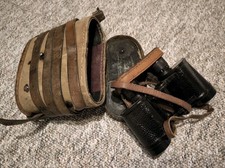 2.WK orig. altes Fernglas Dienstglas Feldstecher 6x30 Strichplatte + Ledertasche
