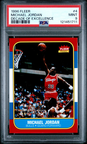 1996 Fleer Decade of Excellence Michael Jordan PSA 9 || 1986 Rookie Style (1711)