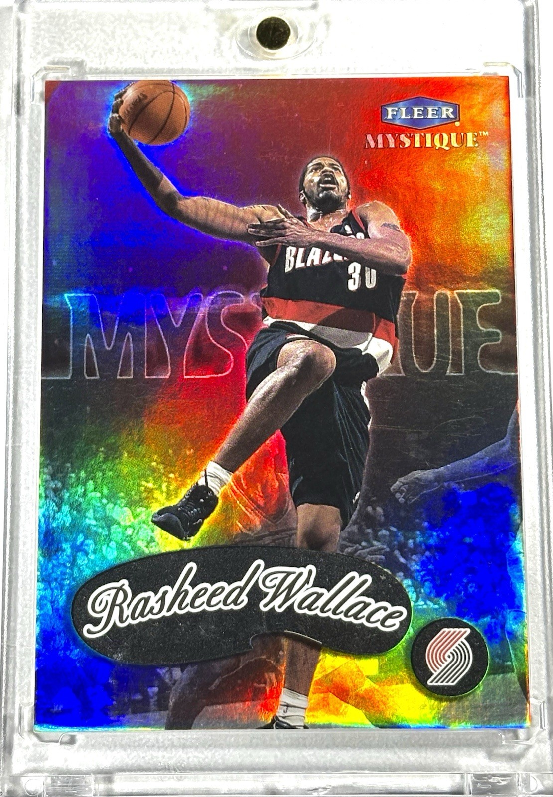 Rasheed Wallace 1999-00 Fleer Mystique Refractor #56 Portland Trail Blazers￼