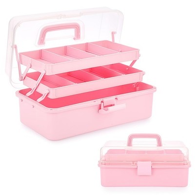 BTSKY 3-Layer Plastic Dividing Storage Box Craft Organizer and Storage with A...