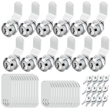 5/8" Cam Locks Keyed Alike - 12 Pack Keyed Alike Cabinet Locks Secure Files D...