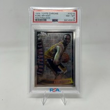 KOBE BRYANT 1996-97 TOPPS CHROME YOUTHQUAKE ROOKIE CARD #YQ15 PSA 8 NM-MINT HOF