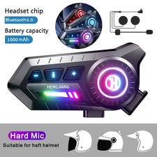 BT12 Motorcycle Helmet Headset Stereo Bluetooth Earphone Wireless Handsfree Mic