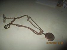 Knights of Columbus Chain & Locket 1900's Nice in Excellent Condition fob style