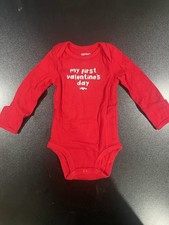 Carter's Red My First Valentine's Day Bodysuit 3 mo.     Worn Once