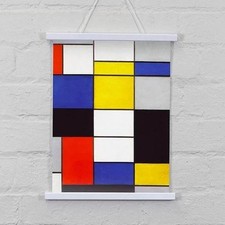 Magnetic Poster Hangers White Real Wood 330-635mm A4, A3, A2, A1