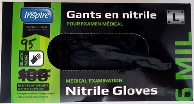Nitrile Surgical Gloves Heavy Duty 6mm Medium/Large Black 95 Gloves/Bx