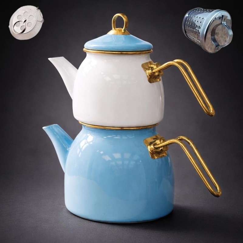 Vintage Turkish Teapot Tea Pots Kettle Set for Stovetop Stove Top Decorative