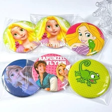Disney Rapunzel & Pascal Badge Set 6pcs Used or New Disney Collectibles RRC
