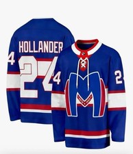 Shane Hollander 24 Hockey Jersey Heated Rivalry Mighty Ducks Blue Large