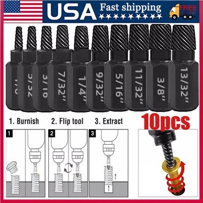 10PC Broken Head Bolt Screw Cap,Extractor Screw Hexagon Socket Bolt Removal Tool