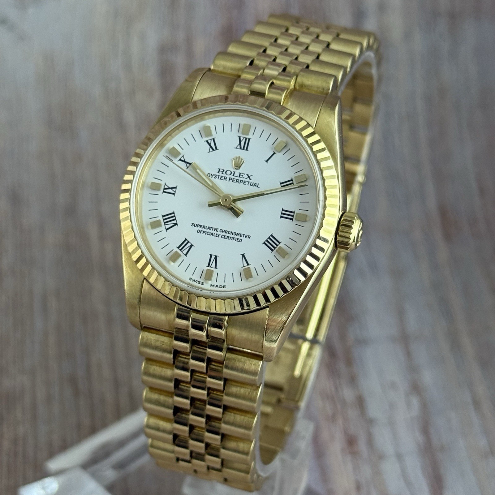 18ct Rolex Oyster Perpetual 31 Solid