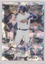 2021 Leaf Metal Draft 1990 Silver Crystals Carter Jensen #LA-CJ1 Auto 0m0g