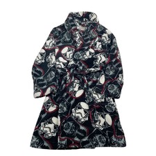 Star Wars Darth Vader Kids Size 6 Bathrobe Black / Multi Plush Polyester Fleece