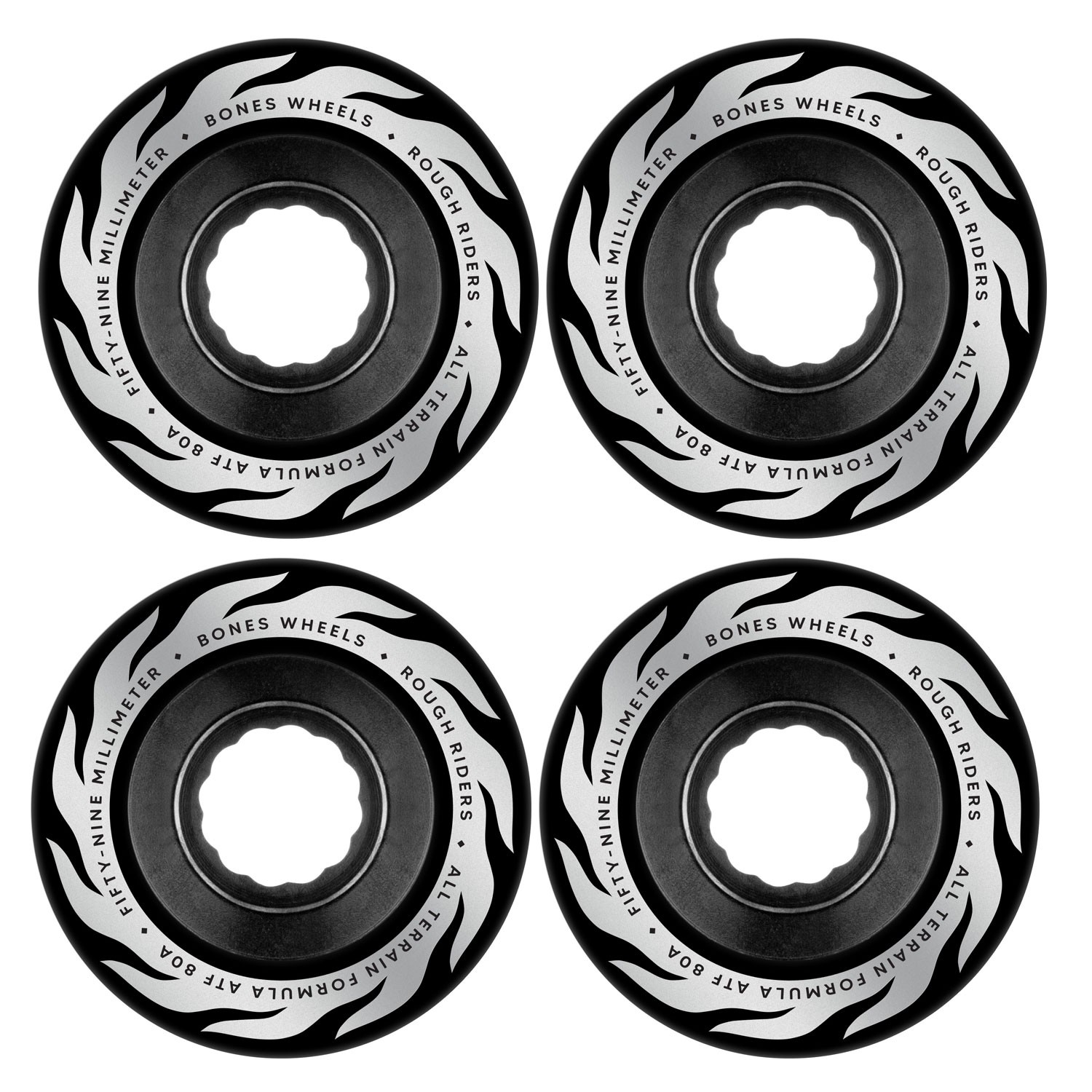 Wheels 59mm Eternal Flame Rough Riders Atf 80a Black