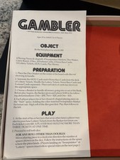 Vintage 1977 Gambler Board Game Parker Brothers