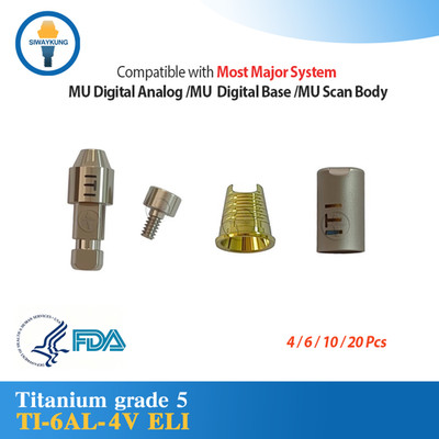 Dental cad/cam Multi unit digital analog base scan body Fit Straumann Osstem Nob