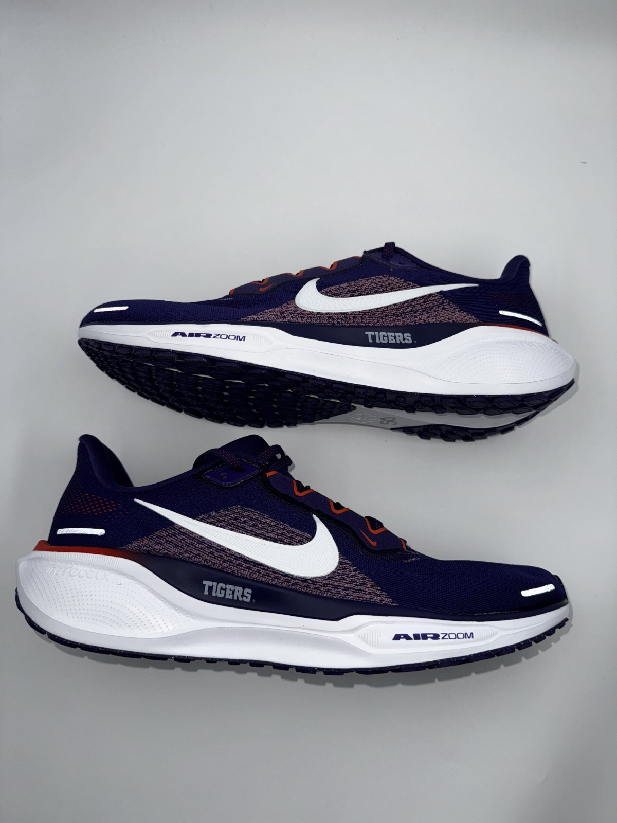 Nike Air Pegasus 41 Clemson Tigers Running Shoes Purple Mesh FZ5108-500 Mens 11
