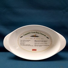 2011 Campbells Green Bean Casserole Oval Dish W/ Recipe Inside 