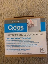 Safety Double Outlet Plug Cover - Secure Fit, Beveled Edges, 6 Pack