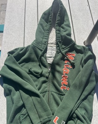 Vintage Miami Hurricanes Hoodie Jacket  Long Sleeve Adult S Colosseum