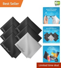 6 Pack Microfiber Cloths - Scratch-Free Screen Lens Cleaners for All Devices