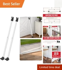 2-in-1 Door Security Bar & Sliding Patio Lock - Heavy-Duty Iron Design