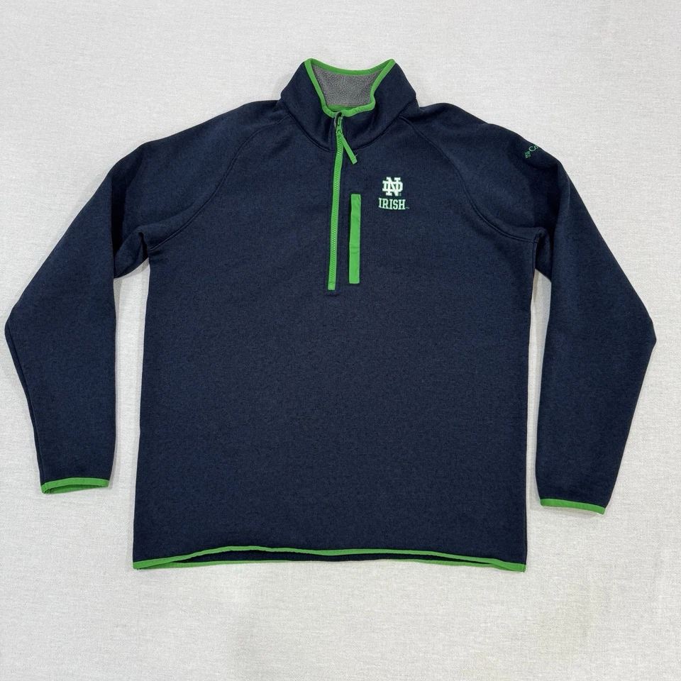 Pullover Notre Dame Fighting Irish Columbia Mejor Suéter Para Hombre Grande 1/4 Cremallera Foto 2 de 4