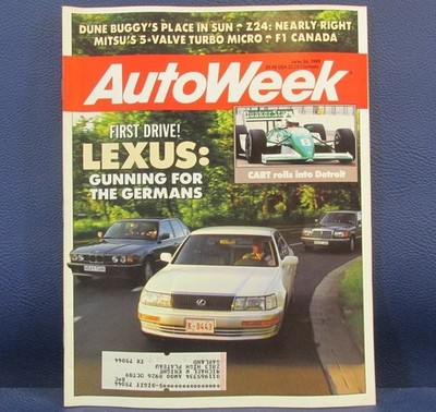 AutoWeek Magazine June 26, 1989 Lexus LS400 Mercedes 420 SEL BMW 735i