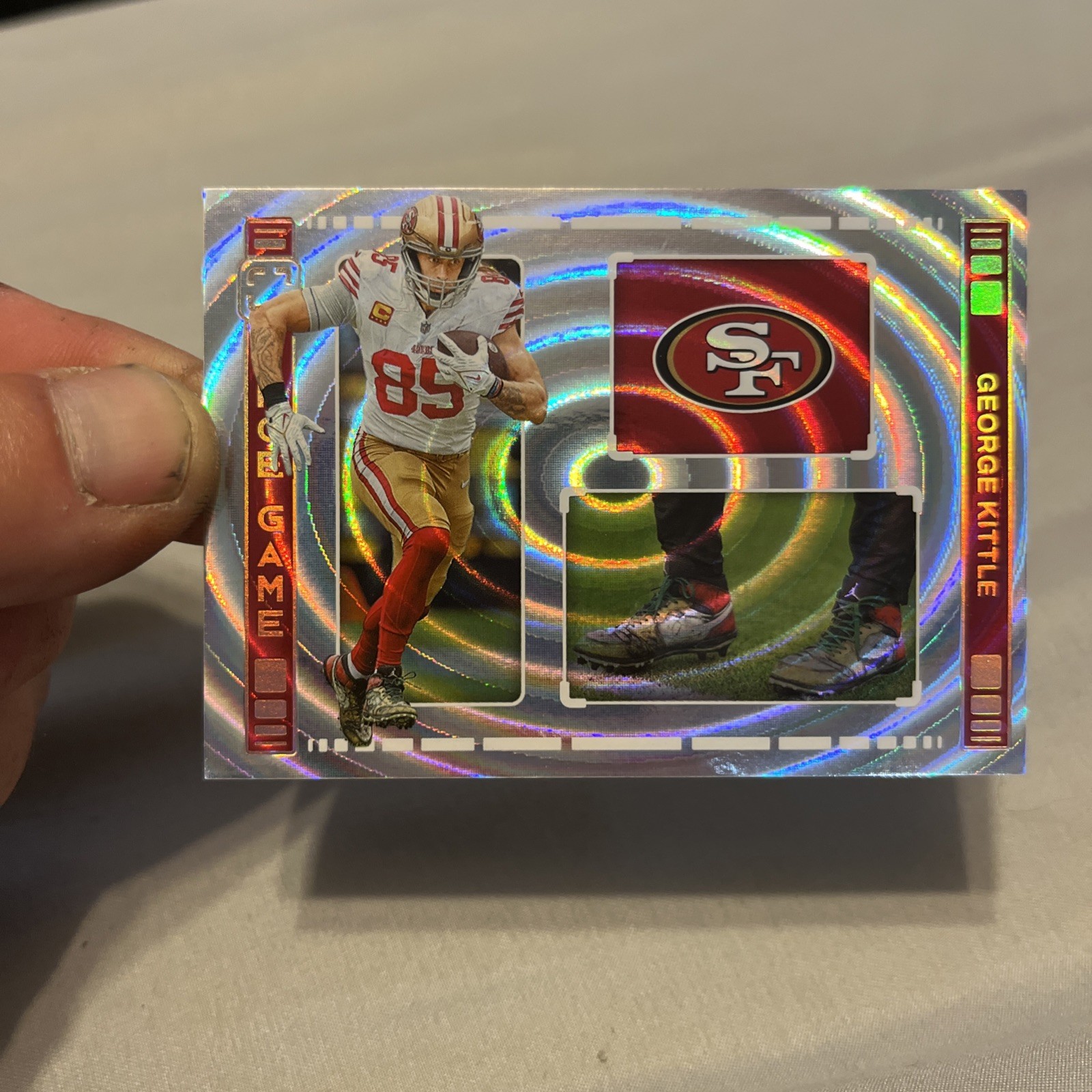 2024 Panini Photogenic Football George Kittle Shoe Game Case Hit SSP 🔥