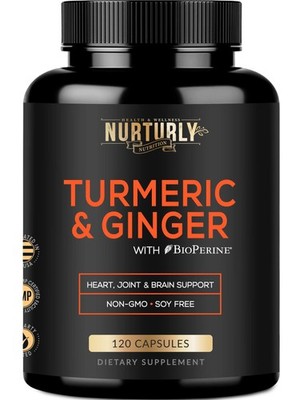 Turmeric Curcumin with BioPerine & Ginger, Black Pepper and 95% Curcuminoids ...