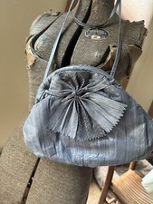 Vintage Eel skin Clamshell Crossbody Purse