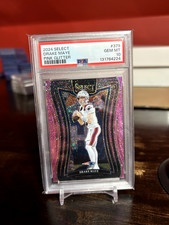2024 Select Drake Maye Pink Glitter /15 Rookie PSA 10 – New England Patriots