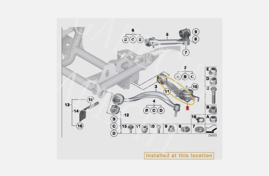 For Rolls Royce Phantom Front Control Arm Steering Joint Repair Kit 31120409267