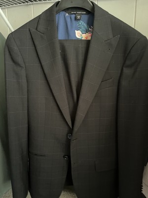 Black Purple Panel Custom Michael Strahan Suit