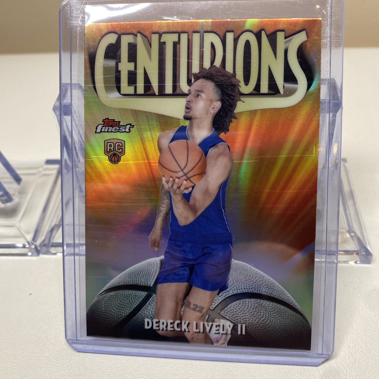 2023-24 Topps Finest Dereck Lively Centurions (Case Hit) Rookie Card C-9